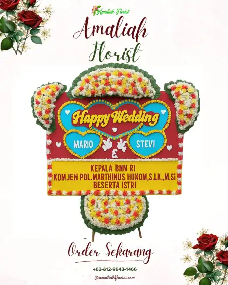 Papan Bunga Pernikahan Sukasukur